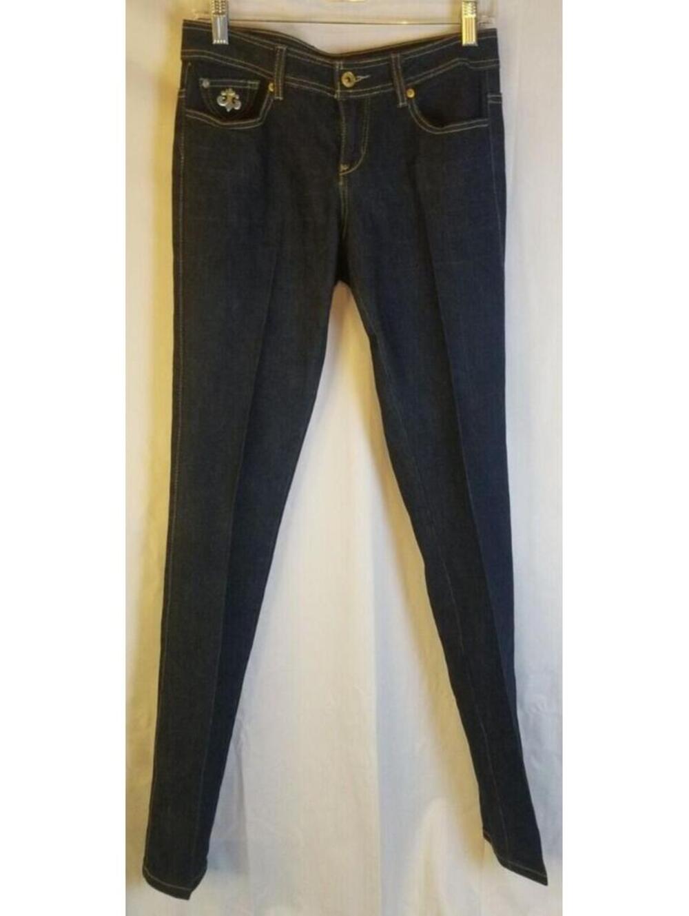 DEREON Women's Size 5/6 Stretch Bootcut Studded Dark Wash Denim Jeans